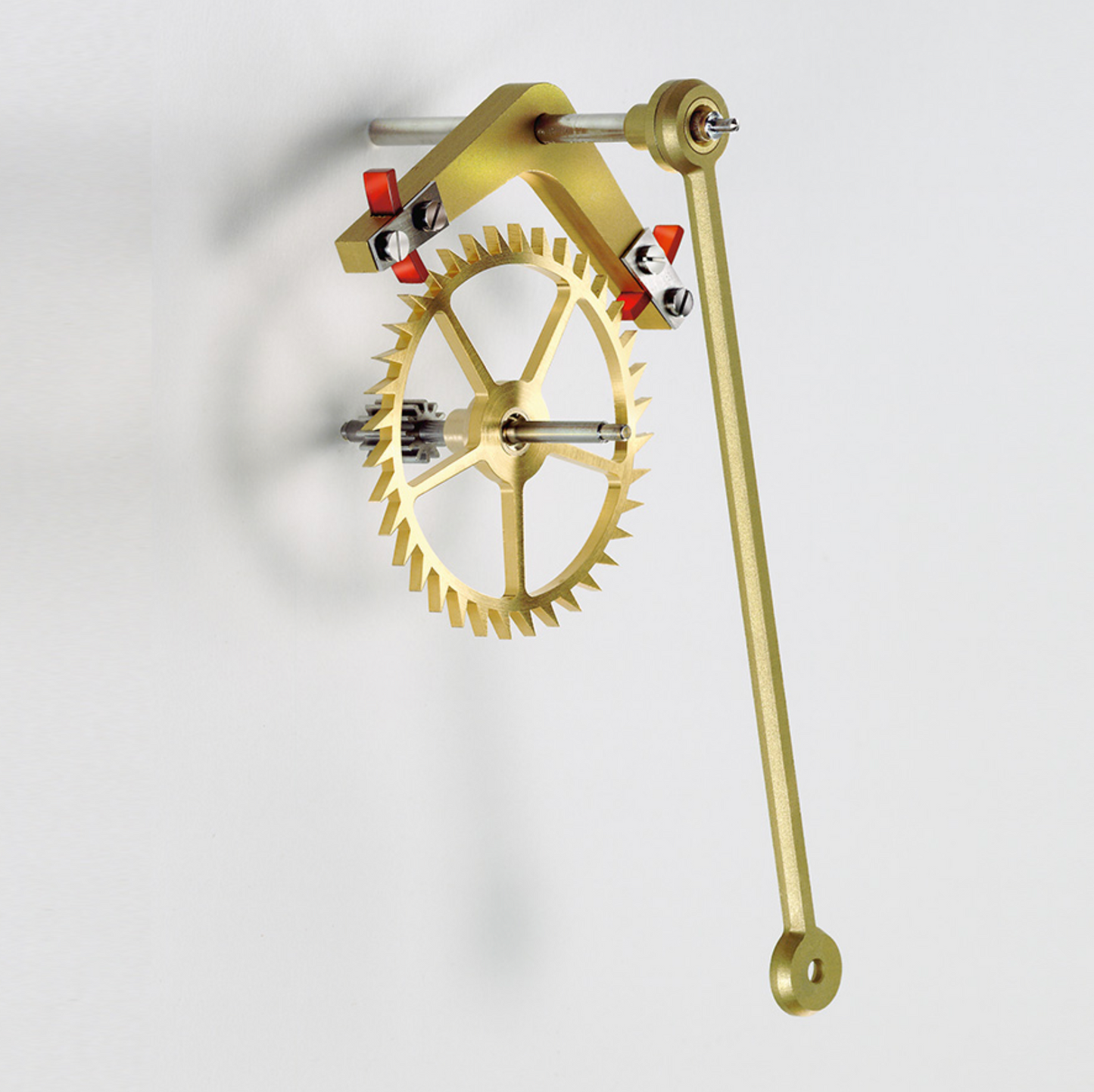 ESCAPEMENT LEVER WITH AGATE PALLETS AND ESCAPEMENT WHEEL