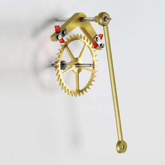 ESCAPEMENT LEVER WITH AGATE PALLETS AND ESCAPEMENT WHEEL