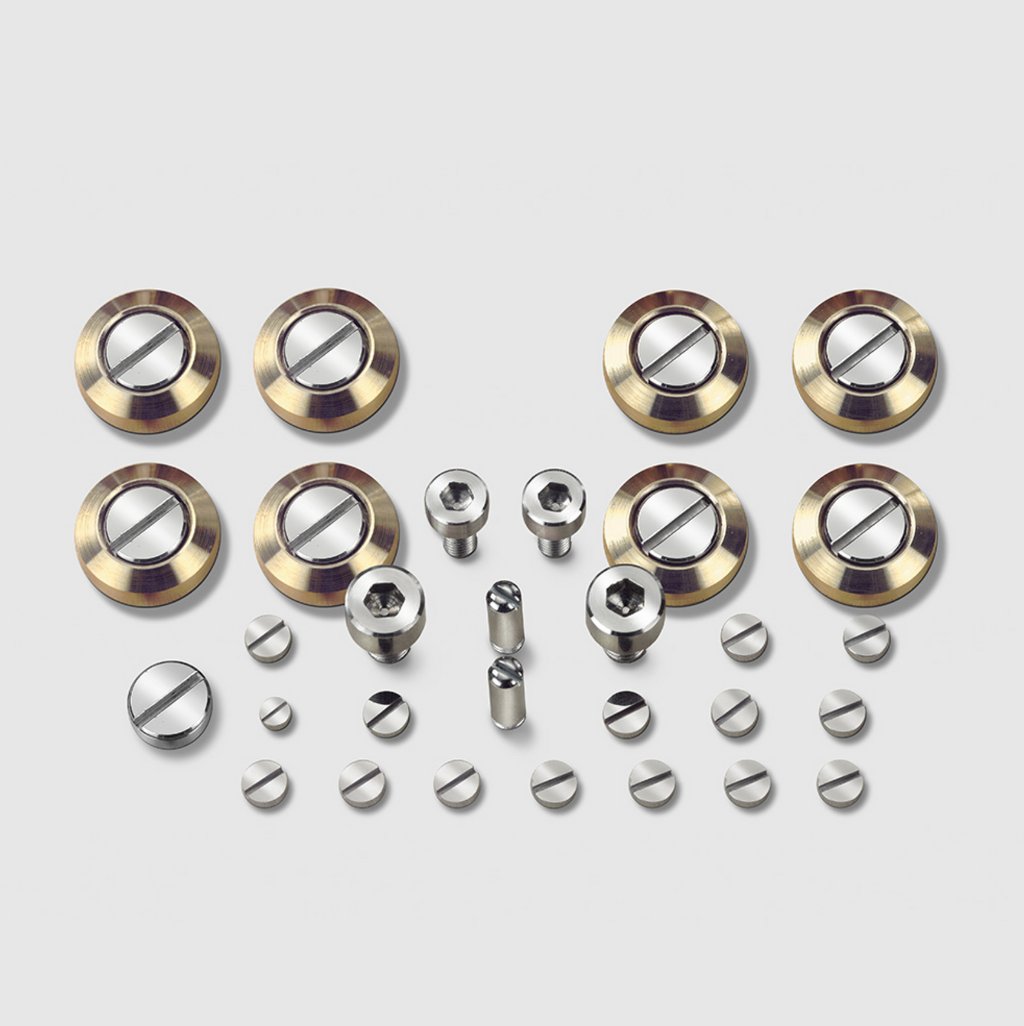 SET OF FINE-POLISHED SCREWS