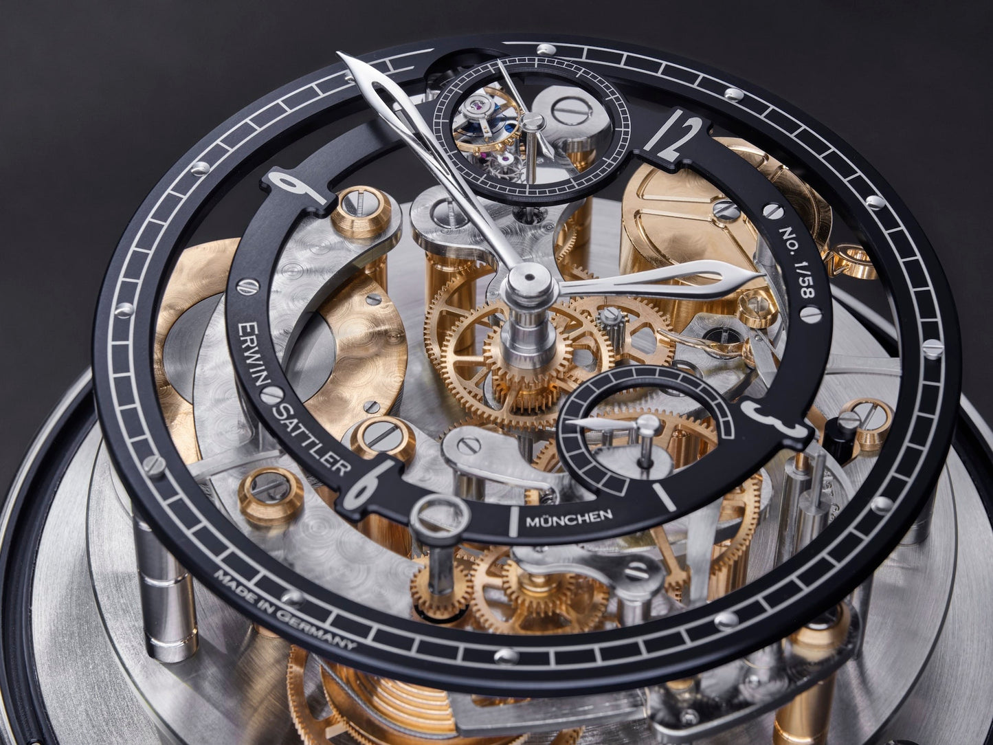 Vitrea Limited Edition Skeletonized Dome Table Clock