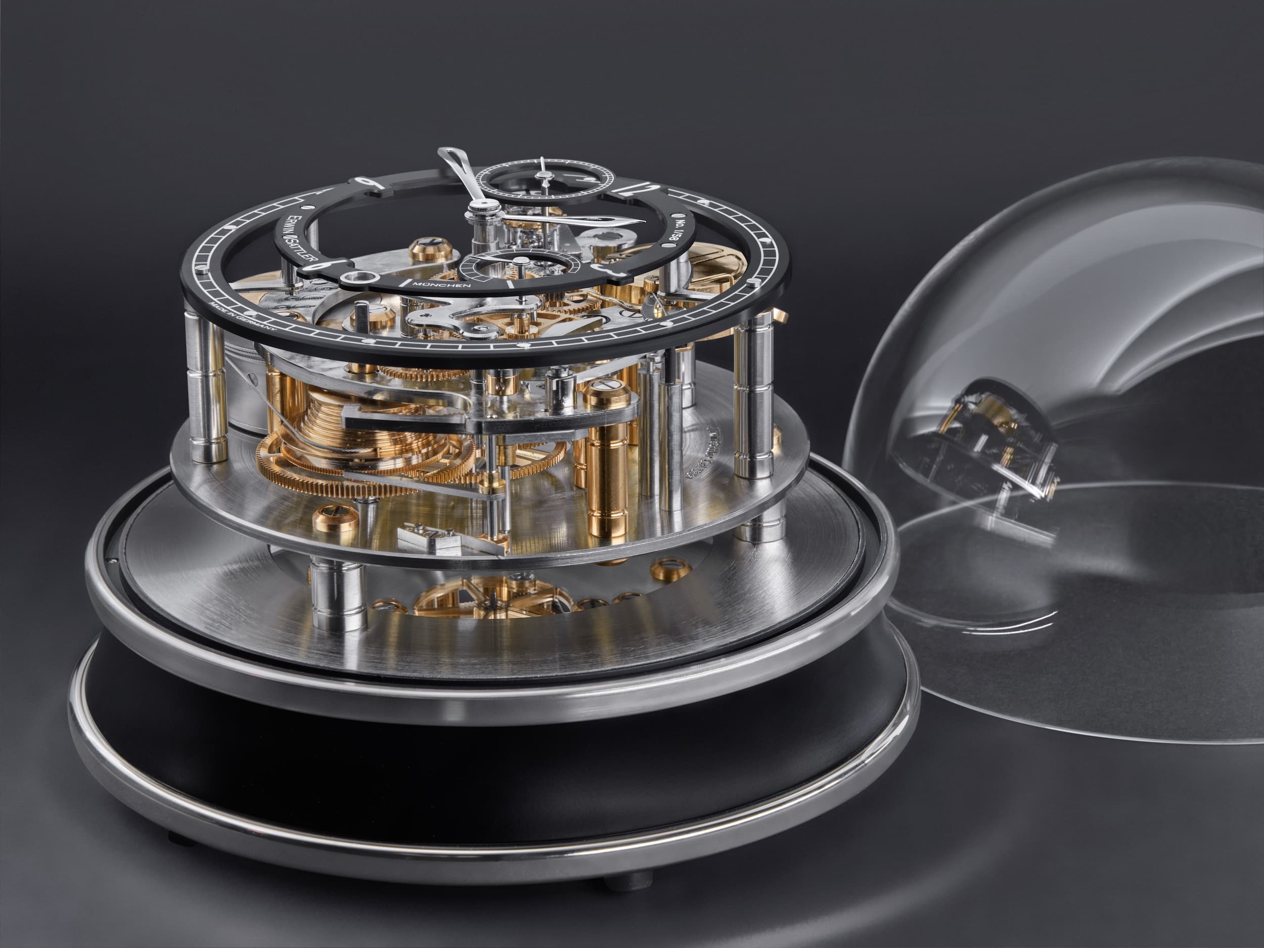 Vitrea Limited Edition Skeletonized Dome Table Clock – Erwin