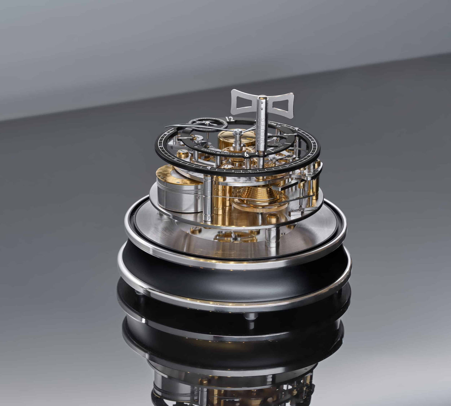 Vitrea Limited Edition Skeletonized Dome Table Clock