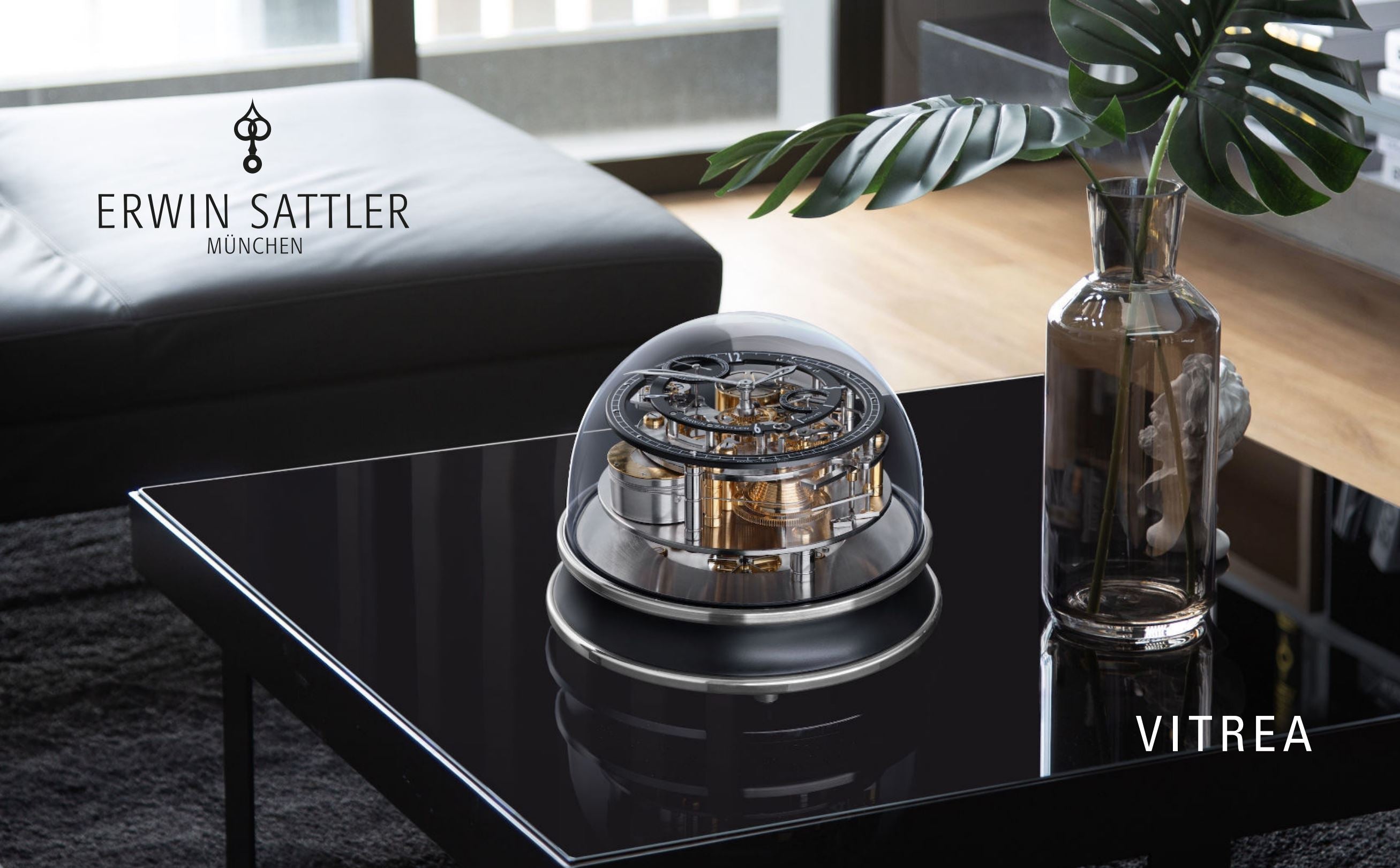 Vitrea Limited Edition Skeletonized Dome Table Clock – Erwin